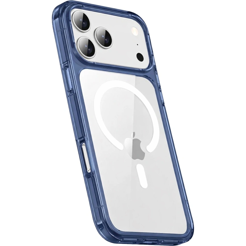 Чехол Gurdini Alba Series Protective with MagSafe для iPhone 18 Pro Max Dark Blue фото 1