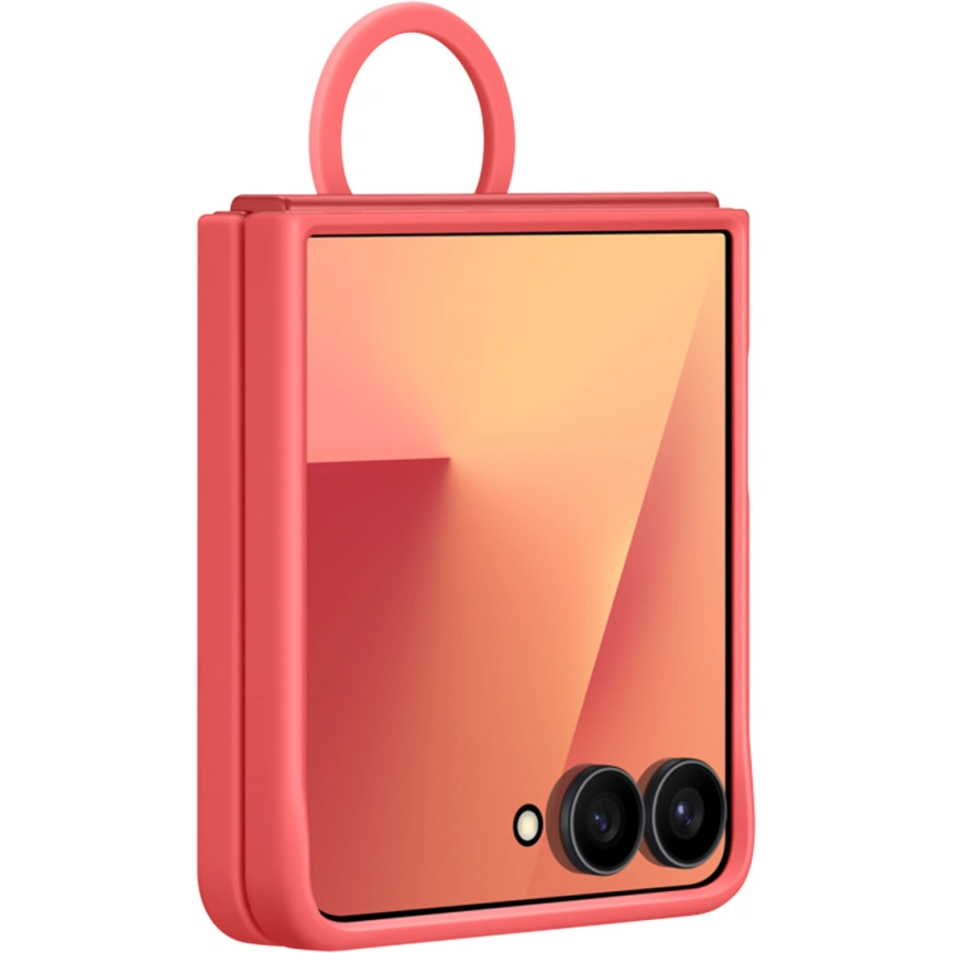 Чехол Samsung Silicone Ring Case для Galaxy Z Flip7 Red фото 1