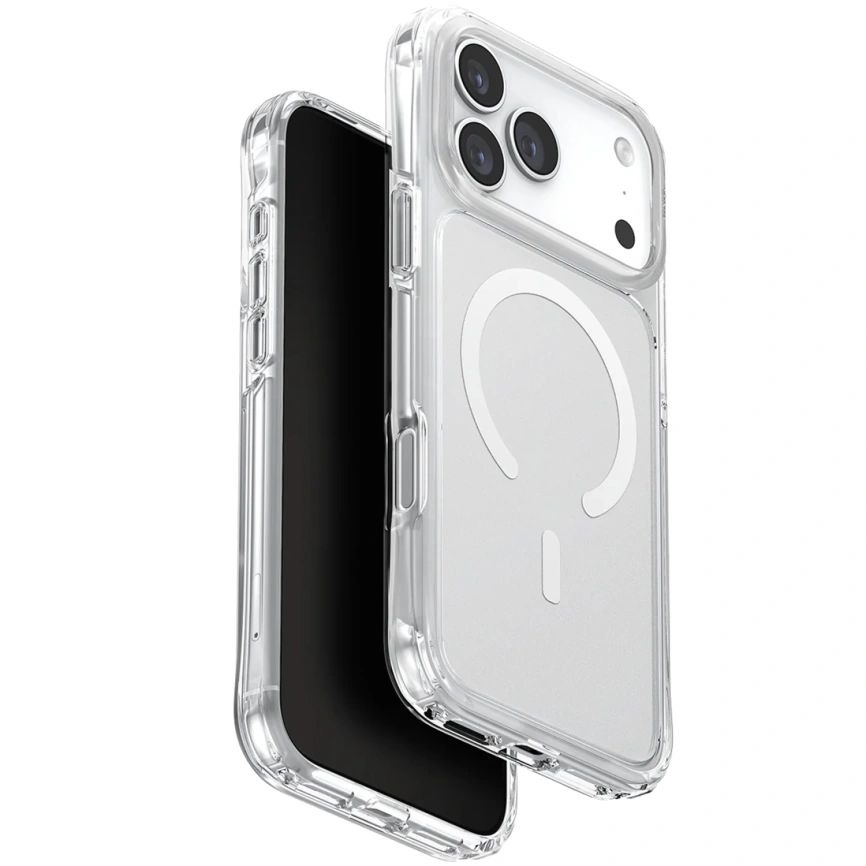 Чехол Uniq LifePro Xtreme Anti-FingerprintSlim Hybrid Case with MagClick для iPhone 17 Pro Frost Clear/White фото 1
