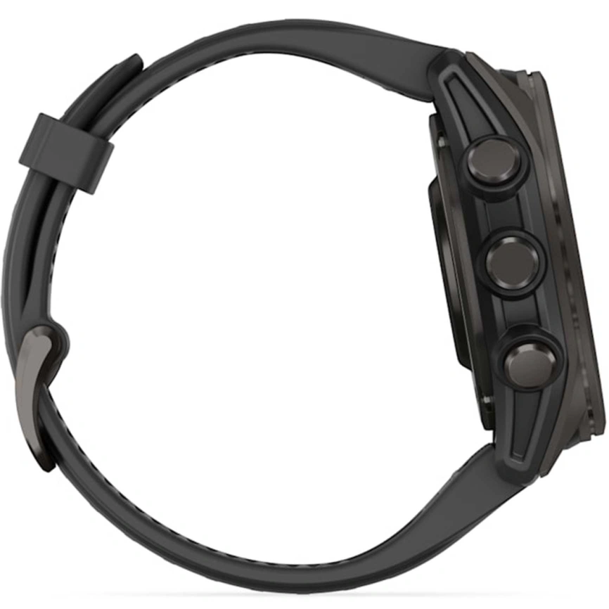 Смарт-часы Garmin Fenix 8 43mm Amoled Sapphire (010-02903-21) Carbon Gray DLC Titanium with Black/Pebble Gray Silicone Band фото 4