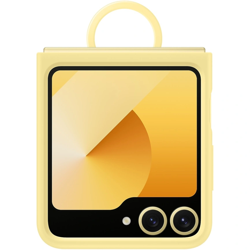 Чехол Samsung Silicone Case with Ring для Galaxy Z Flip6 Yellow фото 2