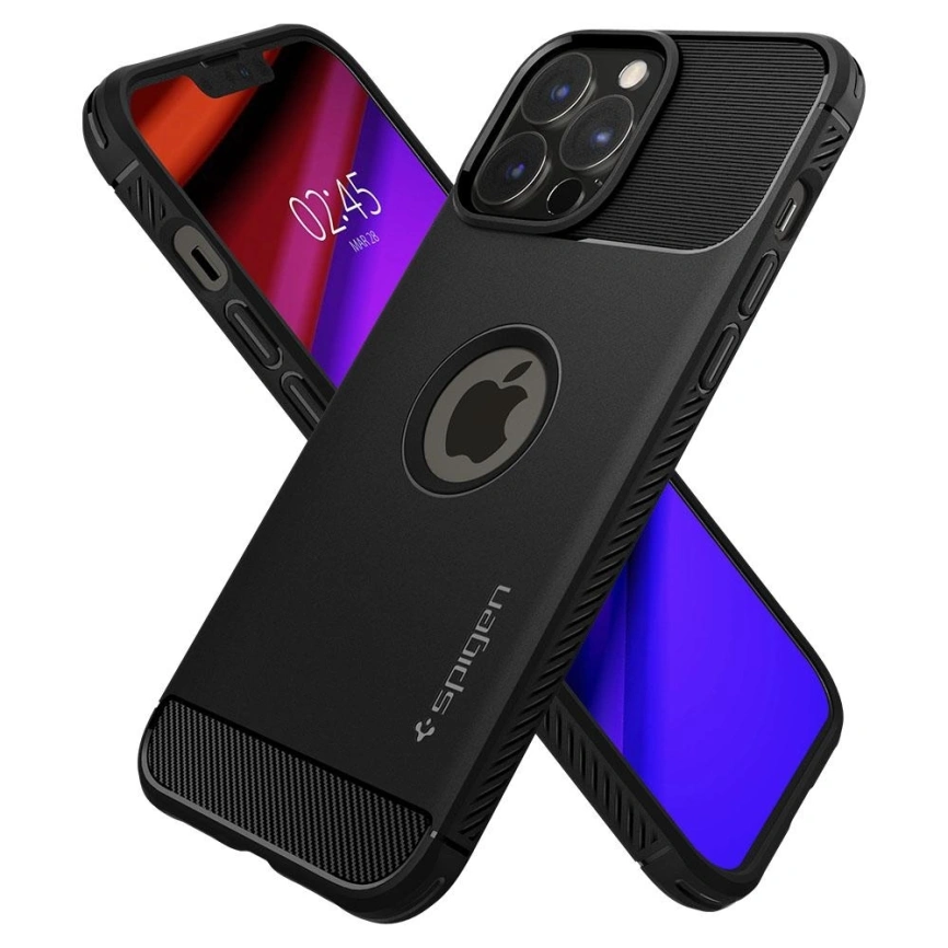 Чехол Spigen Rugged Armor для iPhone 13 Pro Max (ACS03200) Matte Black фото 7